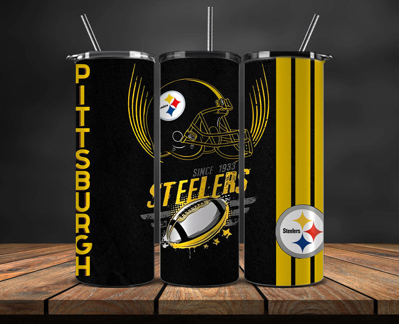 Pittsburgh Steelers Tumbler Wrap, NFL Logo Tumbler Png, NFL Design Png-39