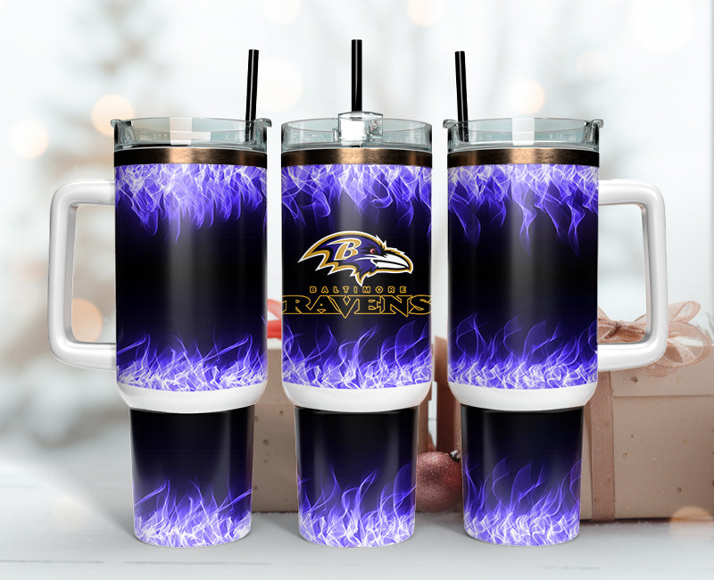 Baltimore Ravens 40oz Tumbler,NFL Tumbler Wrap , 40oz Tumbler Sublimation Png , 40oz Tumbler Wrap 03