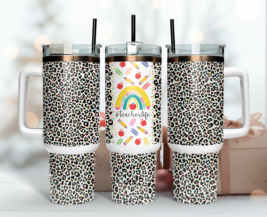 Teacher Tumbler Wrap 40oz, Teacher Tumbler Png 43