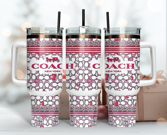 Coach Tumbler Wrap 40oz, Logo Fashion Tumbler Wrap 40oz, Tumbler 40oz Png 43