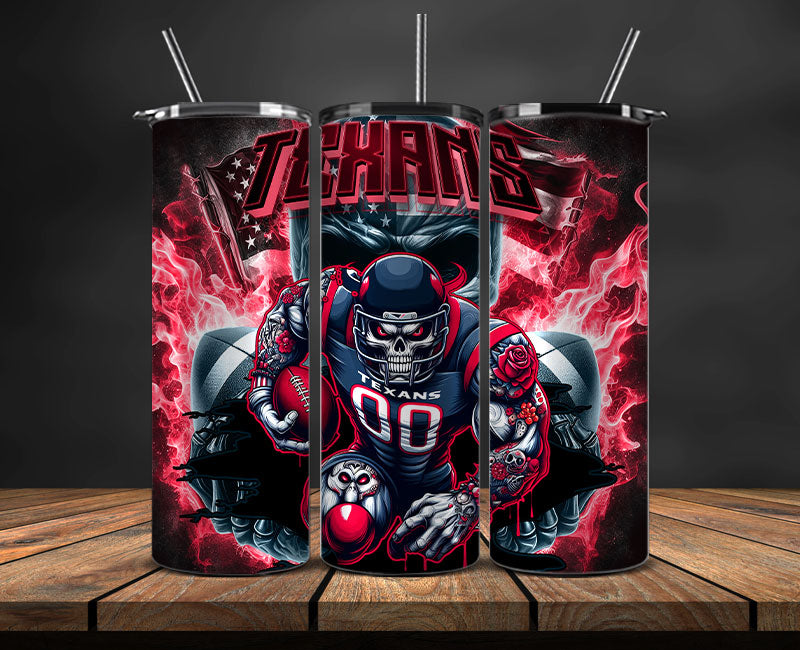 Houston Texans Fire Tumbler Wraps,NFL Tumbler Wrap By AI, AI Tumbler Design 45