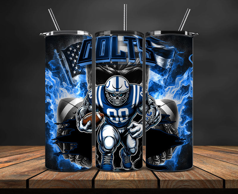 Indianapolis Colts Fire Tumbler Wraps,NFL Tumbler Wrap By AI, AI Tumbl ...