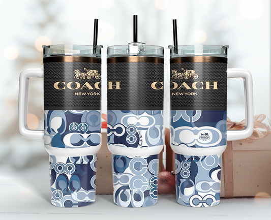 Coach Tumbler Wrap 40oz, Logo Fashion Tumbler Wrap 40oz, Tumbler 40oz Png 47