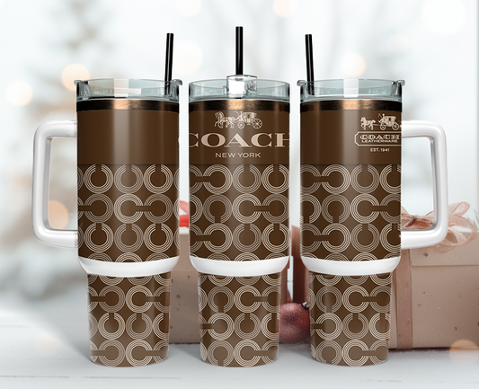 Coach Tumbler Wrap 40oz, Logo Fashion Tumbler Wrap 40oz, Tumbler 40oz Png 49