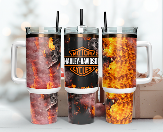 Harley Davidson Tumbler Wrap 40oz, Harley Davidson Tumbler Png 04