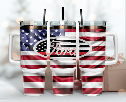 Ford Tumbler Wrap 40oz, Logo Car Tumbler Wrap 40oz