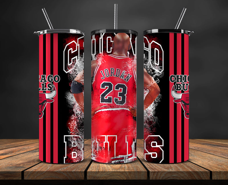 Bulls Basketball 20oz Tumbler Wrap,  Basketball Design,NBA Teams,NBA Sports,Nba Tumbler Wrap,NBA DS-04