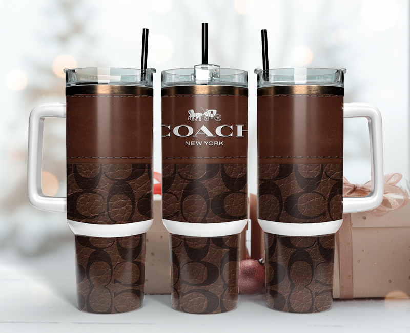 Coach Tumbler Wrap 40oz, Logo Fashion Tumbler Wrap 40oz, Tumbler 40oz Png 50