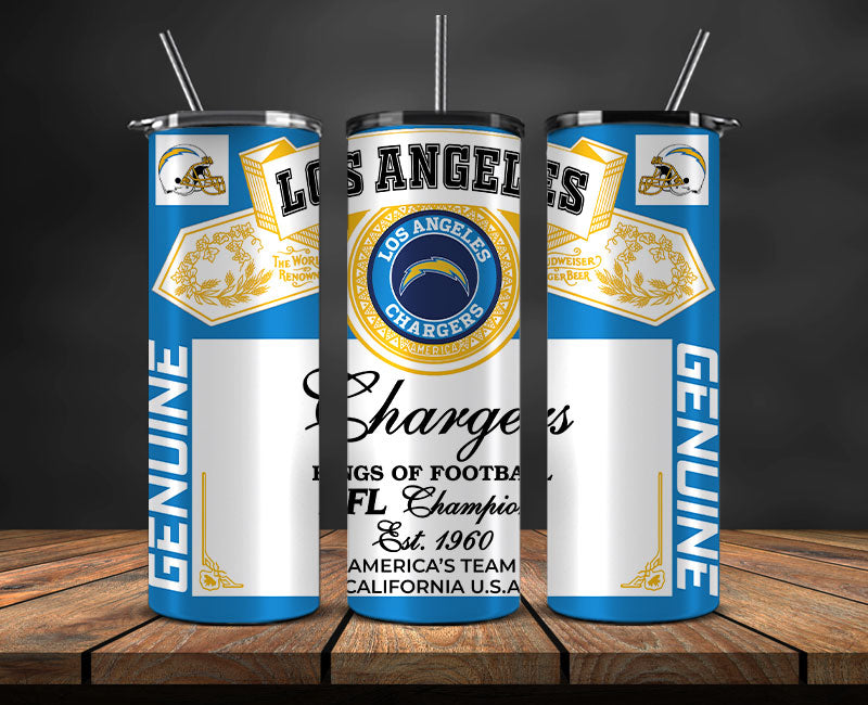 Los Angeles Chargers  Tumbler Wrap,Vintage Budweise Tumbler Wrap DS 50