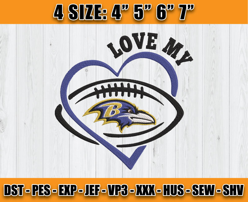 Ravens Embroidery, NFL Ravens Embroidery, NFL Machine Embroidery Digital 52