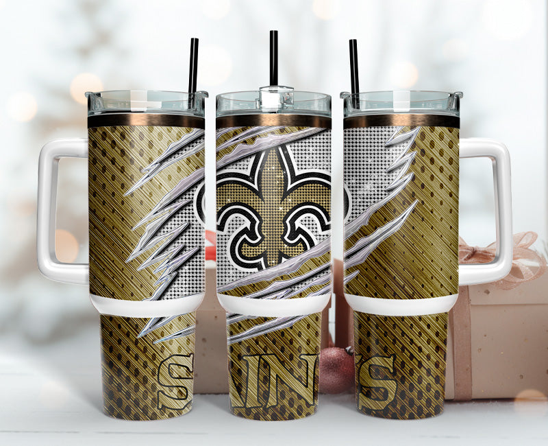 New Orleans Saints Tumbler 40oz Png, 40oz Tumler Png 53