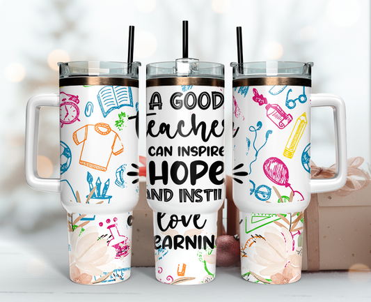 Teacher Tumbler Wrap 40oz, Teacher Tumbler Png 55