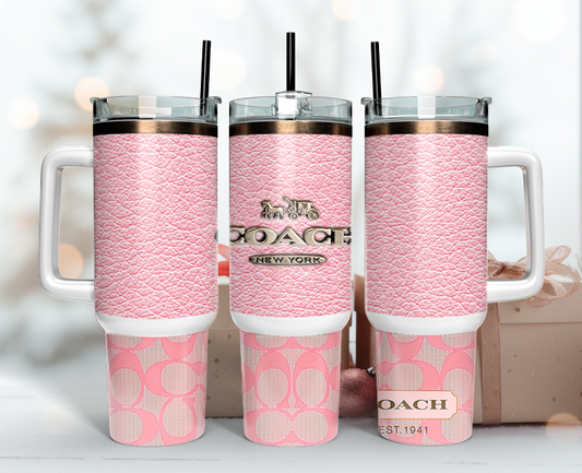 Coach Tumbler Wrap 40oz, Logo Fashion Tumbler Wrap 40oz, Tumbler 40oz Png 58