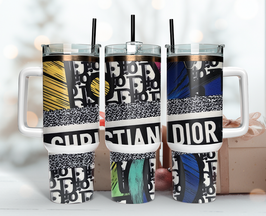 Christian Dior Tumbler Wrap 40oz, Logo Fashion Tumbler Wrap 40oz, Tumbler 40oz Png 05