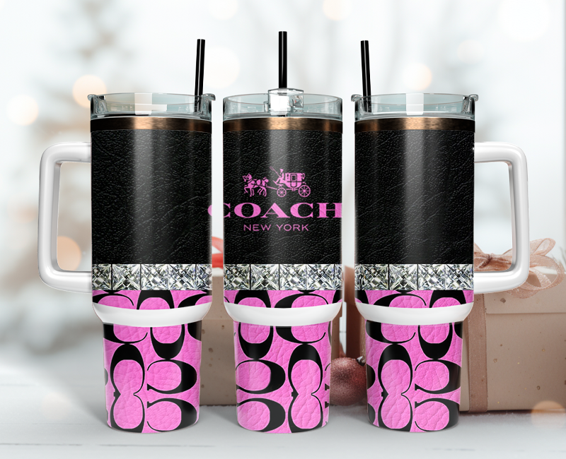 Coach Tumbler Wrap 40oz, Logo Fashion Tumbler Wrap 40oz, Tumbler 40oz Png 62