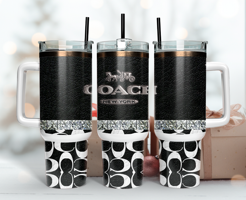 Coach Tumbler Wrap 40oz, Logo Fashion Tumbler Wrap 40oz, Tumbler 40oz Png 63