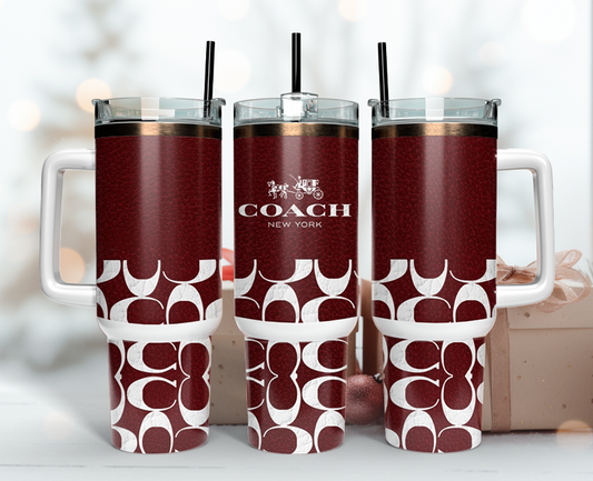 Coach Tumbler Wrap 40oz, Logo Fashion Tumbler Wrap 40oz, Tumbler 40oz Png 66