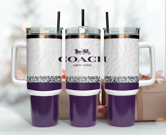 Coach Tumbler Wrap 40oz, Logo Fashion Tumbler Wrap 40oz, Tumbler 40oz Png 67