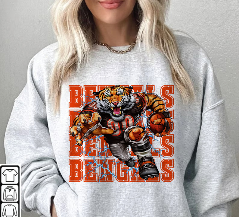 Cincinnati Bengals Football Sweatshirt png ,  T-Shirt Png, NFL T-Shirt Design 67