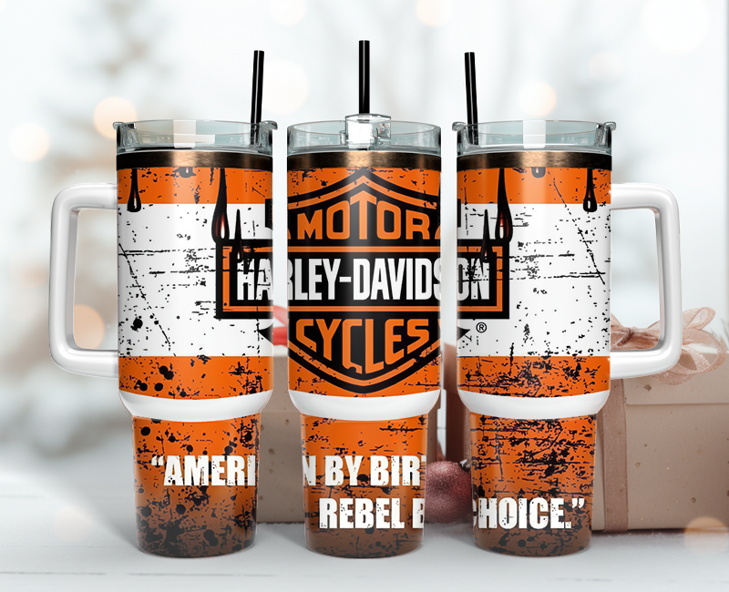 Harley Davidson Tumbler Wrap 40oz, Harley Davidson Tumbler Png 06