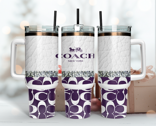 Coach Tumbler Wrap 40oz, Logo Fashion Tumbler Wrap 40oz, Tumbler 40oz Png 70