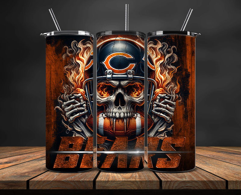 Chicago Bears Tumbler Wrap,NFL Tumbler Wrap By AI, AI Tumbler Design 70