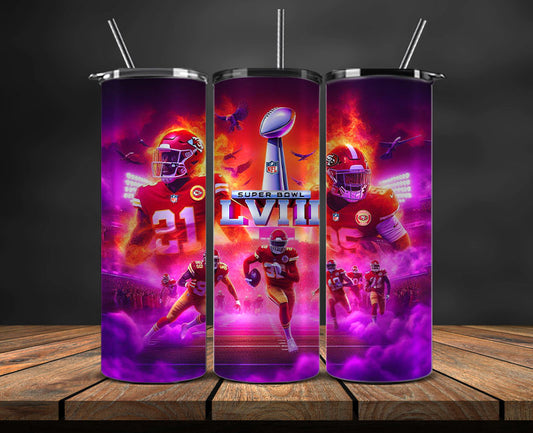 Kansas City Chiefs Vs San Francisco 49ers Super Bowl Tumbler Png, Super Bowl 2024 Tumbler Wrap 76