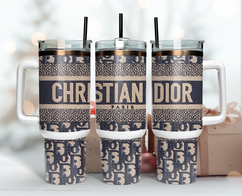 Christian Dior Tumbler Wrap 40oz, Logo Fashion Tumbler Wrap 40oz, Tumbler 40oz Png 07