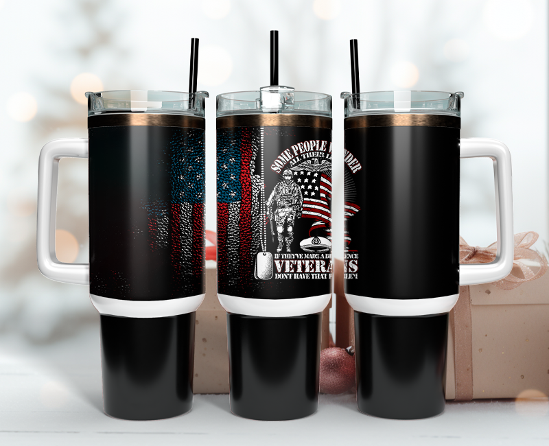 Veteran Tumbler Wrap 40oz , 40oz Tumbler Sublimation Png , Tumbler Wrap 07