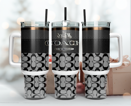 Coach Tumbler Wrap 40oz, Logo Fashion Tumbler Wrap 40oz, Tumbler 40oz Png 08