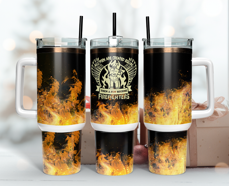 Firefighter Tumbler Wrap 40oz , 40oz Tumbler Sublimation Png , Tumbler Wrap 09