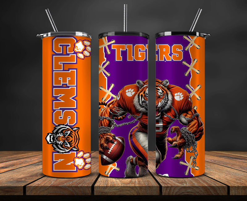 Clemson Tumbler Wrap, NCAA University College Tumbler Wraps DS-09 ...