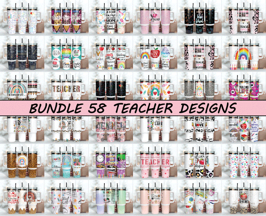 Bundle 57 Designs Teacher Tumbler Wrap 40oz,Teacher Tumbler Png