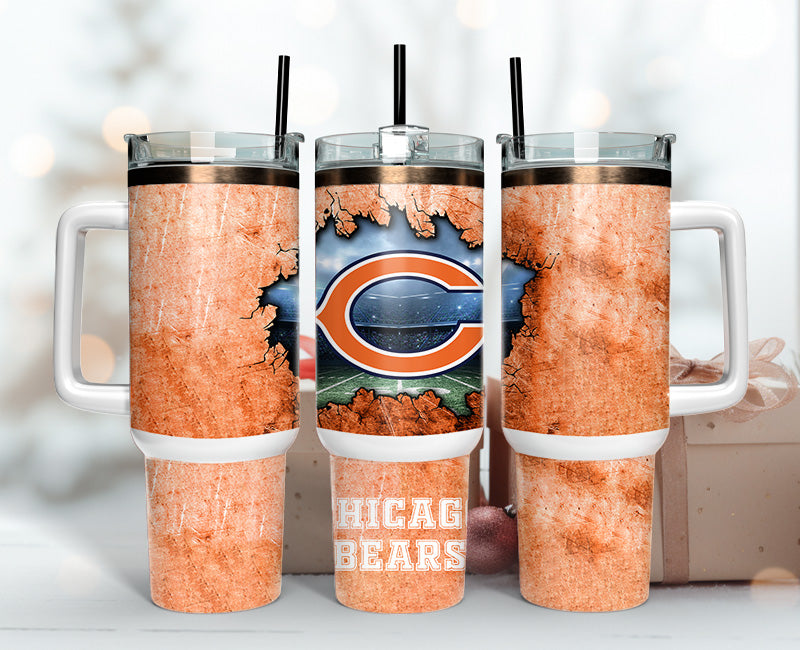 Chicago Bears  Tumbler 40oz Png,  40oz Tumbler Skinny  105