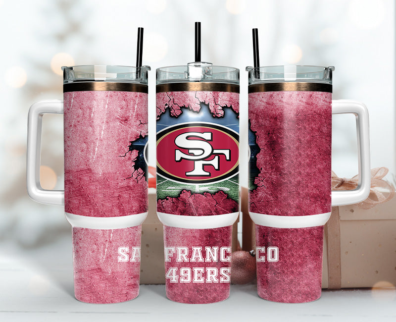 San Francisco 49ers Tumbler 40oz Png,  40oz Tumbler Skinny  127