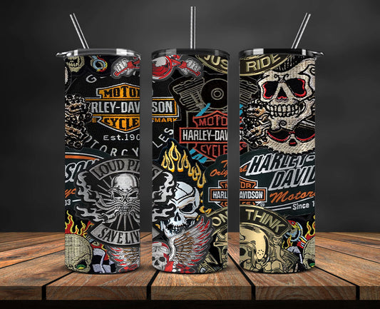 Harley Skinny Tumbler Png, Motor Harley Digital Tumbler Wrap, Harley Tumbler Wrap 16