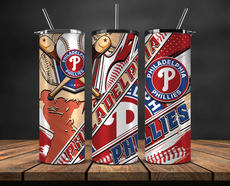 Philadelphia Phillies Tumbler Wrap, Mlb Tumbler Mlb Logo Tumbler Png 1 ...