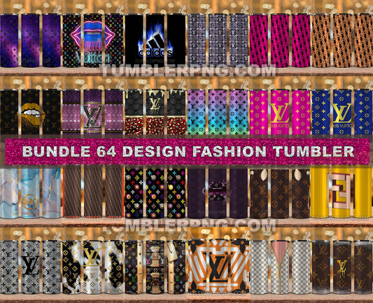 Logo Fashion Tumbler Wrap , Gucci, Louis Vuitton, Chanel, Coach,Dior,  Skinny Tumbler 77