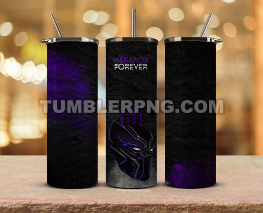 Wakanda Forever Black Panther Skinny Tumbler 20oz Sublimation DesignS for Straight Tumbler Design,Black Panther Tumbler Desing,Wakanda Forever wrap png, Marvel Heroes Tumbler Skinny 22