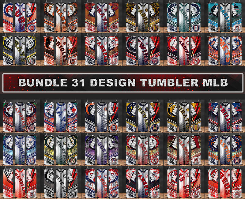 Bundle MLB  Logo Tumbler Wrap, Bundle Sport Tumbler 21