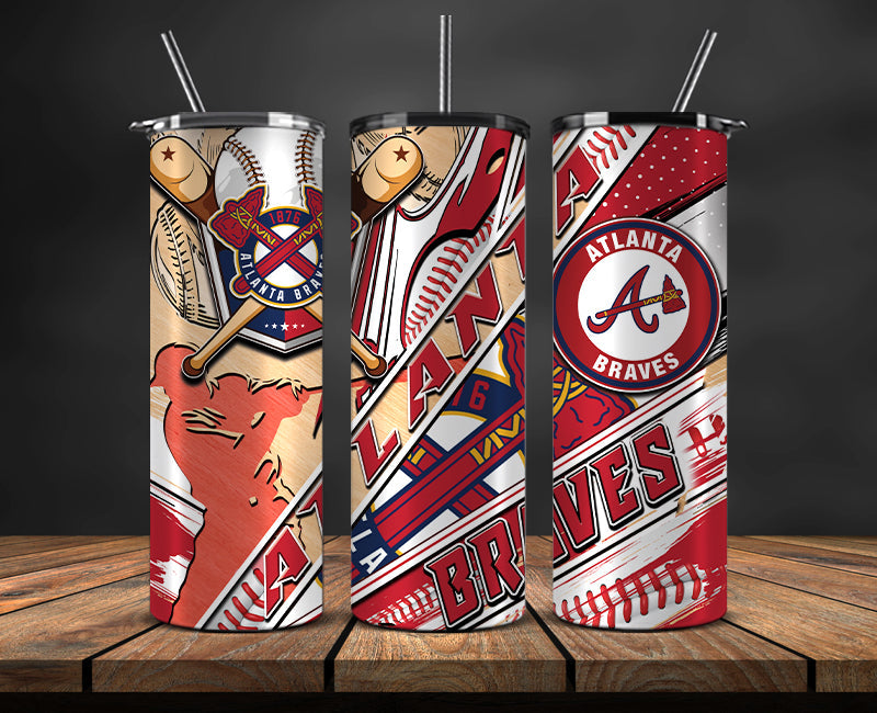 Atlanta Braves Tumbler Wrap, Mlb Tumbler Mlb Logo Tumbler Png 02 ...