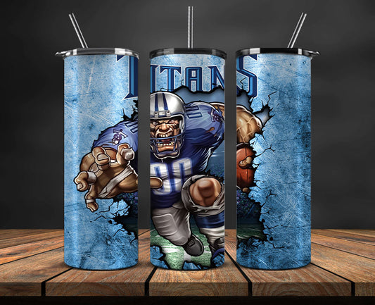 Titans Football Png , Football Tumbler Wrap 31