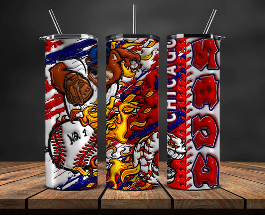 Chicago Cubs Tumbler Wrap, Mlb Tumbler  Mlb Logo Tumbler Png 36