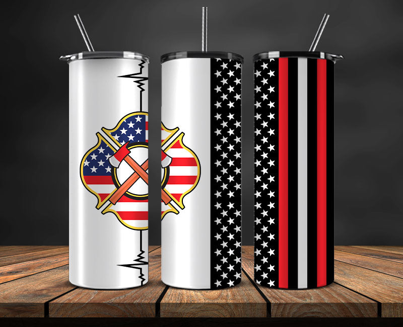 Firefighter Tumbler Wrap , Fire Rescue Fireman 47