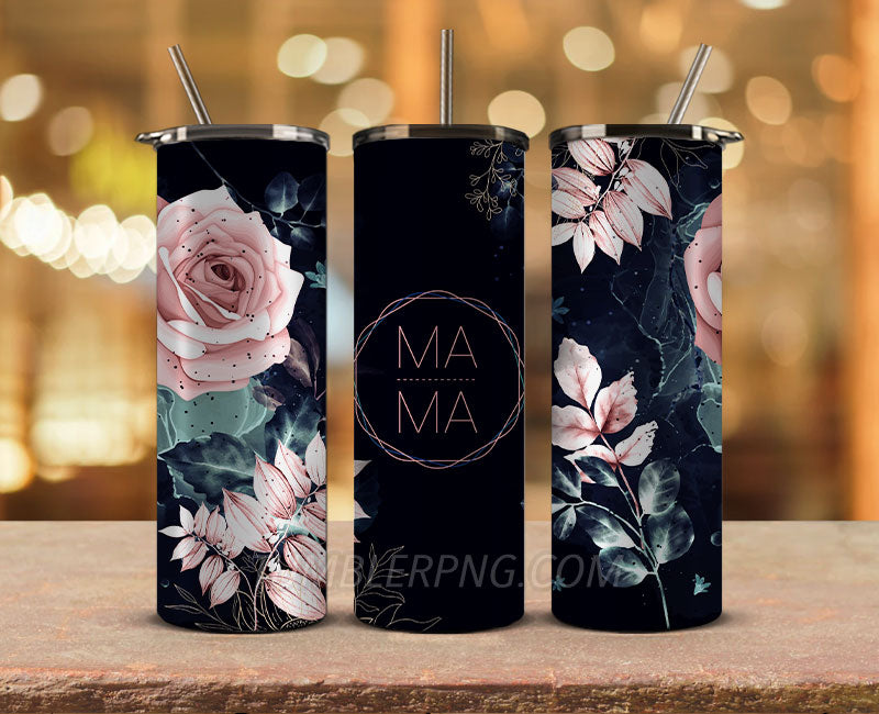 Mother's Day Tumbler Wrap Png, Mom Tumbler, Mother Tumbler,Mother's Day Skinny Tumbler 75