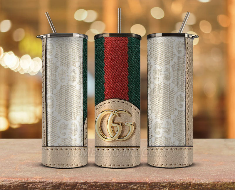 Luxury Designer Tumbler Design,Skinny Tumbler 20oz ,Digital Luxury Fashion 20oz Tumbler Wrap,Gucci Tumbler Logo Brand 07