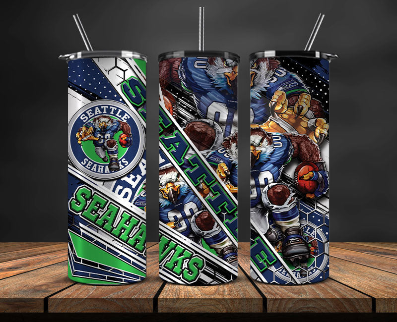 Seahawks Football Png ,Football Tumbler Png ,Sport Tumbler Wrap 08