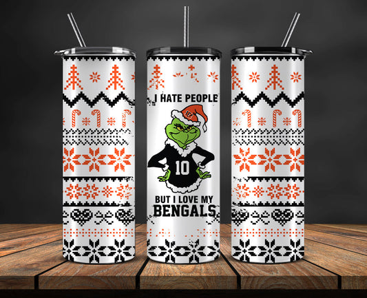 Cincinnati Bengals Christmas Tumbler Png,NFL Merry Christmas Png, NFL Christmas Tumbler Wrap 99